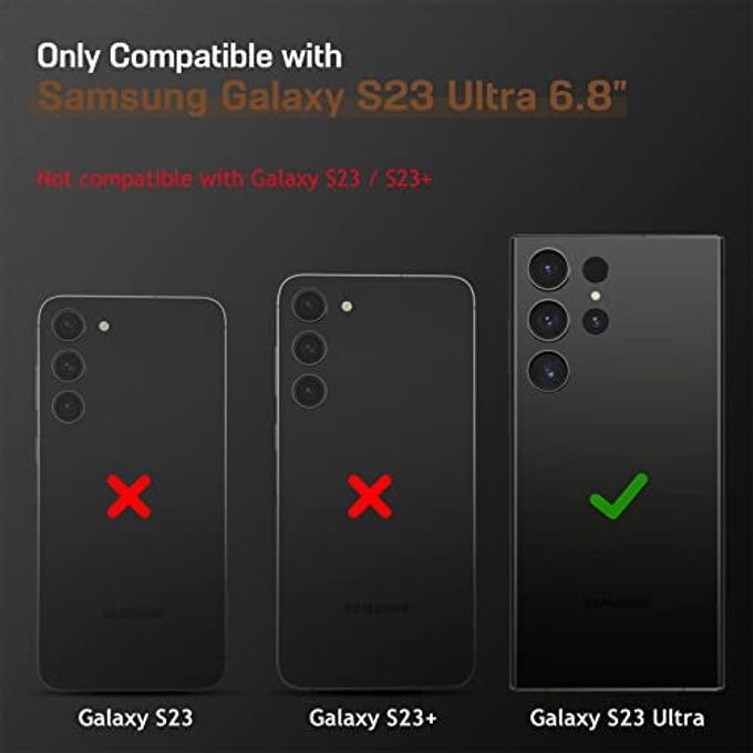 LOHASIC For Galaxy S23 Ultra Case, Premium Leather Luxury Business Pu Non-Slip Grip Shockproof Bumper Full Body Protective Cover Phone Cases For Samsung Galaxy S23 Ultra 5G 6.8 Inch Brown - Image 2