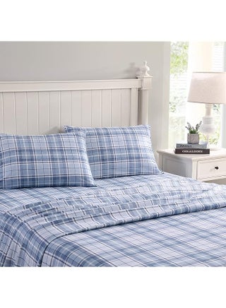 Home Full Sheets Cotton Flannel Bedding Set Brushed For Extra Softness And Comfort Mulholland Plaid Blue Full - pzsku/Z51CCD0F939133093345FZ/45/_/1741446928/9db0e23e-3ed0-444c-acee-c75a20f0781e