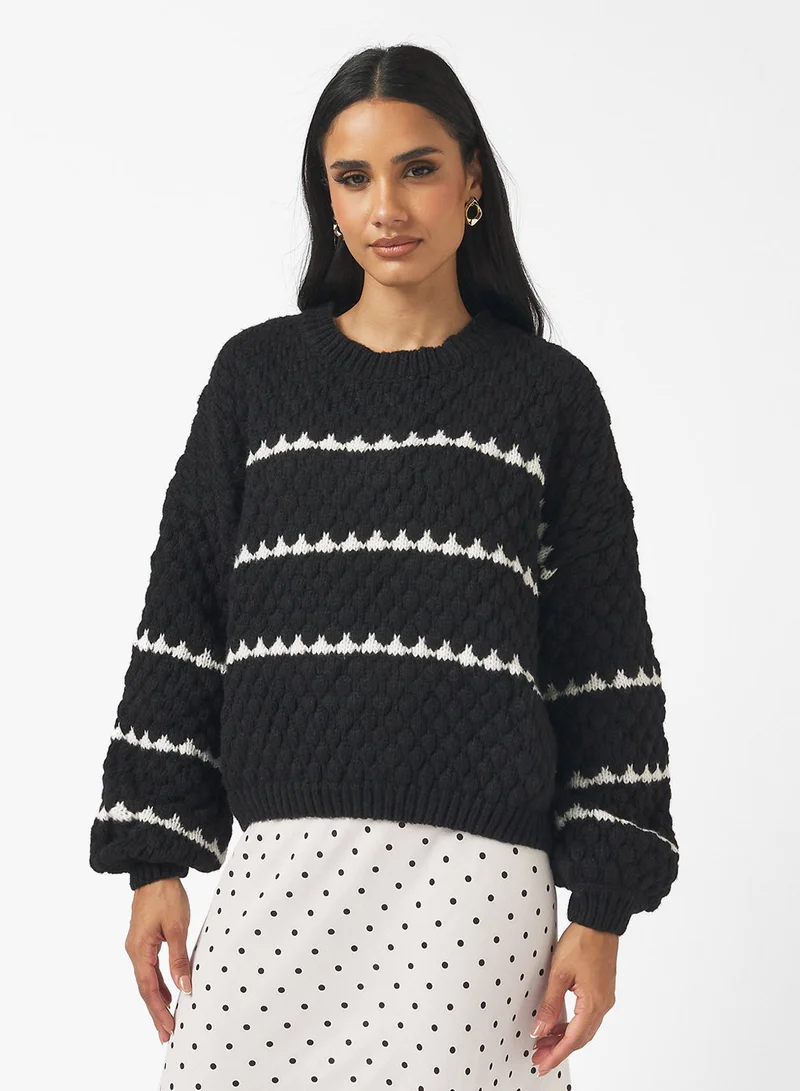 جينجر سترة أحادية اللون بنقوش