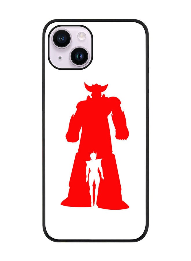 Stylizedd Rugged Black edge case for Apple iPhone 14 Plus Slim fit Soft Case Flexible Rubber Edges Anti Drop TPU Gel Thin Cover - Grendizer (White) - Image 1