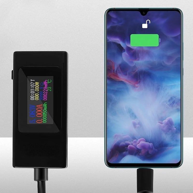 DC Tester 4 30V Voltage Current Meter For USB Charging Equipment Supports QC PD Fast Charging Protocols 065C Black - Image 5