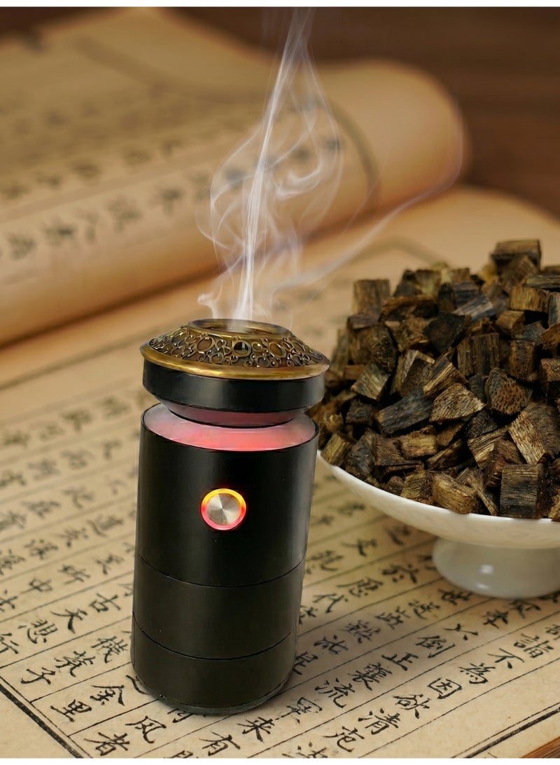 Bakhoor Burner for Car & Qi Nan Agarwood Incense Chips Oud Bakhoor 100% Natural Green & Healthy for Home and Family 25g Bundle - Image 4