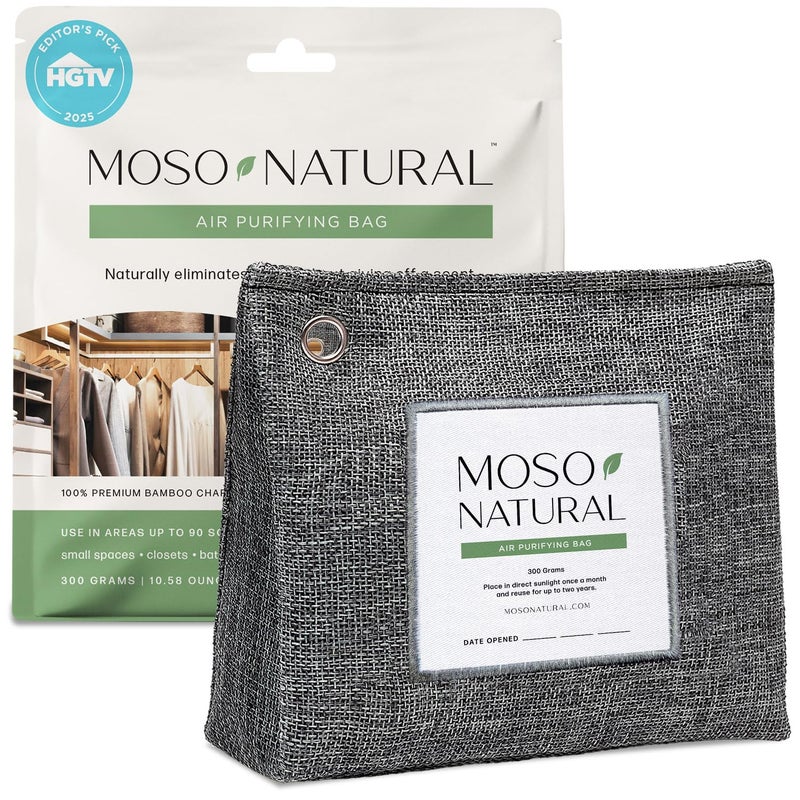 Moso Natural Air Purifying Bag 300g 1058oz Premium Bamboo Charcoal Odor Absorber for Home Pet Closet Odor Eliminator Small Room Deodorizer Charcoal Bags Last 2 Years Unscented - Image 2