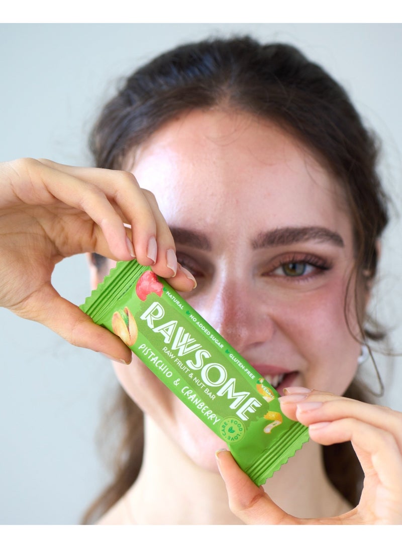 Rawsome Pistachio & Cranberry Fruit & Nut Bar | Gluten Free | No Added Sugar | 16x40g - Image 4