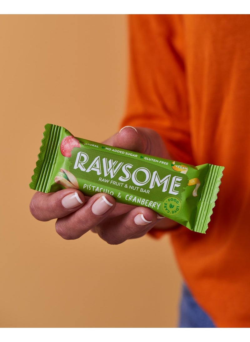 Rawsome Pistachio & Cranberry Fruit & Nut Bar | Gluten Free | No Added Sugar | 16x40g - Image 2