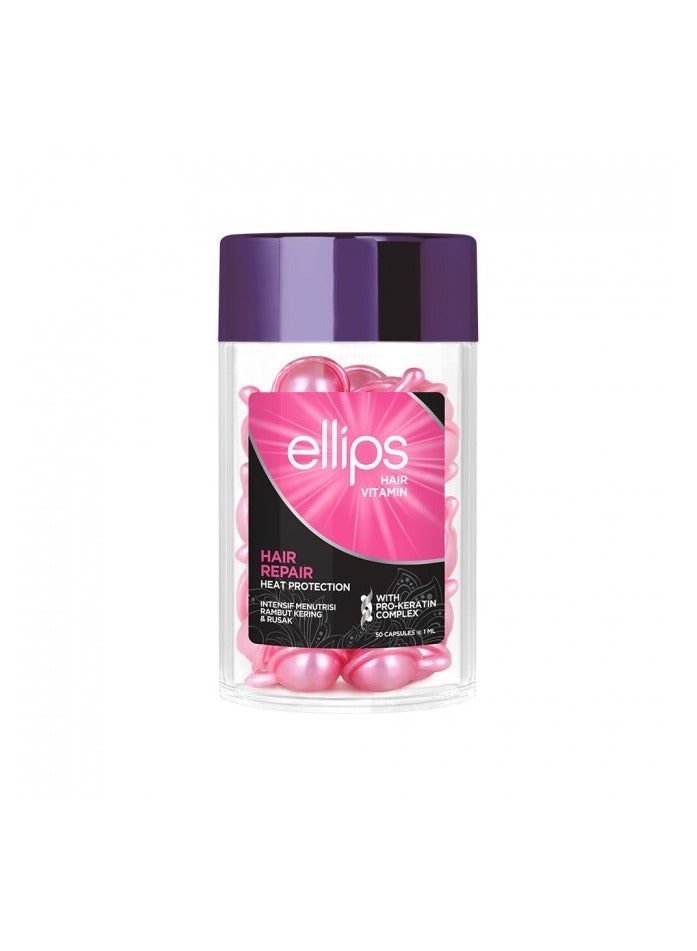 أليبس فيتامين محسن للشعر وحماية من الحرارة مع الكيراتين لتغذية مكثفة للشعر وحماية الشعر المتضرر 50 كبسولة - Image 1