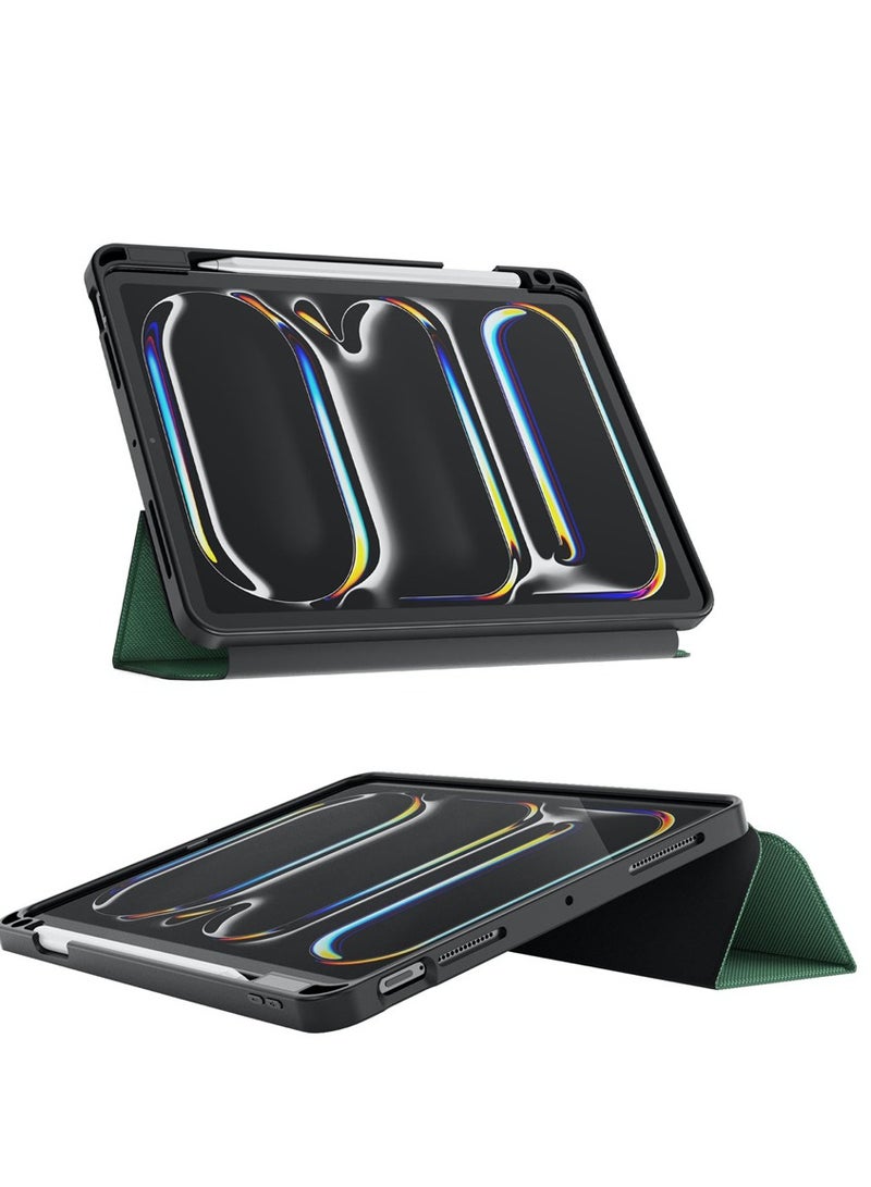 GREEN LION Hogo Premium Case with Pencil Holder for iPad Pro 11" / Magnetic Smart Cover Auto Sleep/Wake / 2-Way Position Viewing & Typing / Stable Tri-Fold Stand / Slim & Lightweight - Green - Image 4