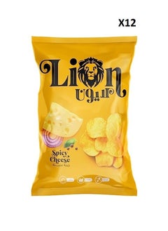 Lion Lion Chips Cheese flavor 60g Pack of 12 