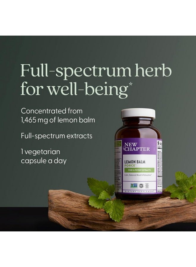 New Chapter فصل جديد من بلسم الليمون مع بلسم الليمون الفائق لدعم المزاج + دعم المناعة + مكونات غير معدلة وراثيًا - 30 كبسولة نباتية - Image 4