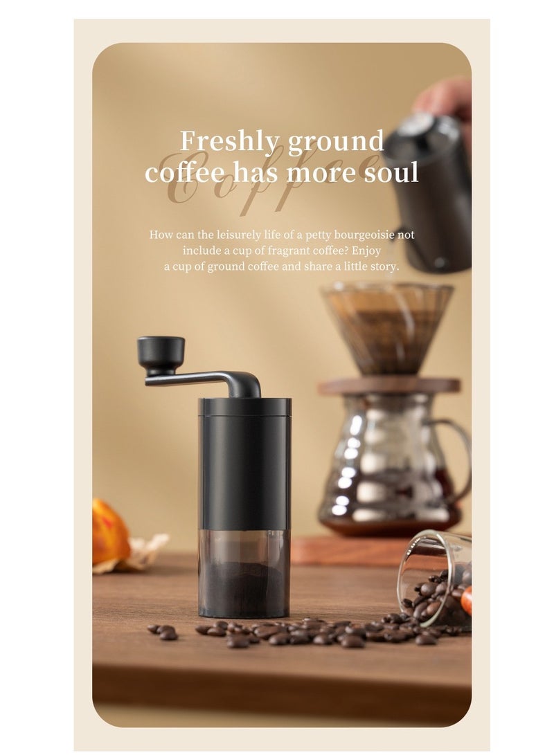 Manual Small Conical Burr Coffee Grinder, Ceramic Mill, Hand Crank,Portable,Perfect for Espresso maker at home,Travel,Camping,Internal Adjustable Setting - Image 2