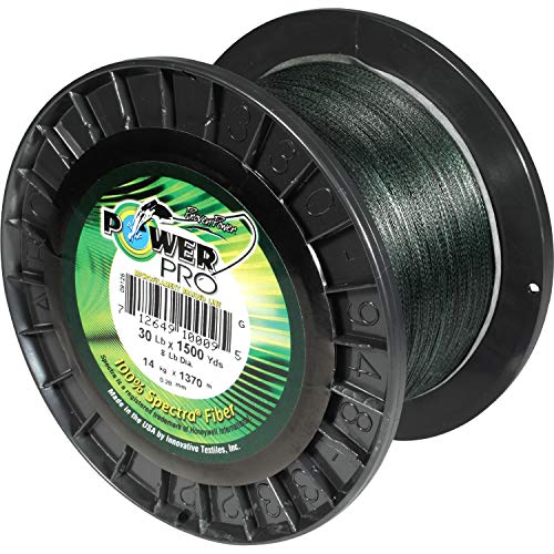 Power Pro POWERPRO Spectra Fiber Braided Fishing Line, Moss Green, 1500YD/65LB - Image 4