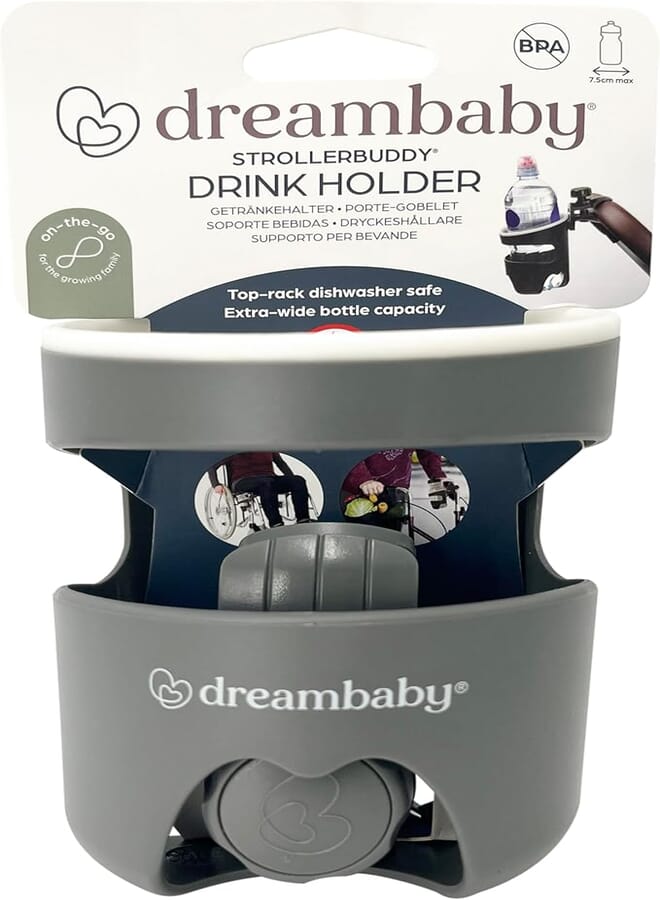 dreambaby Dream BabyStrollerbuddy® Drink Holder-Grey