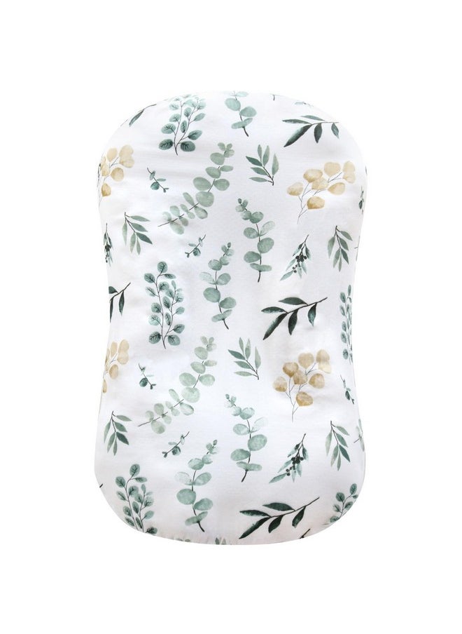 LifeTree Muslin Baby Lounger Cover Neutral, Newborn Slipcover Lounger Cover For Boys Girls Infant, Soft 70% Viscose From Bamboo And 30% Cotton, Cover Only, Eucalyptus Pattern  - Image 1