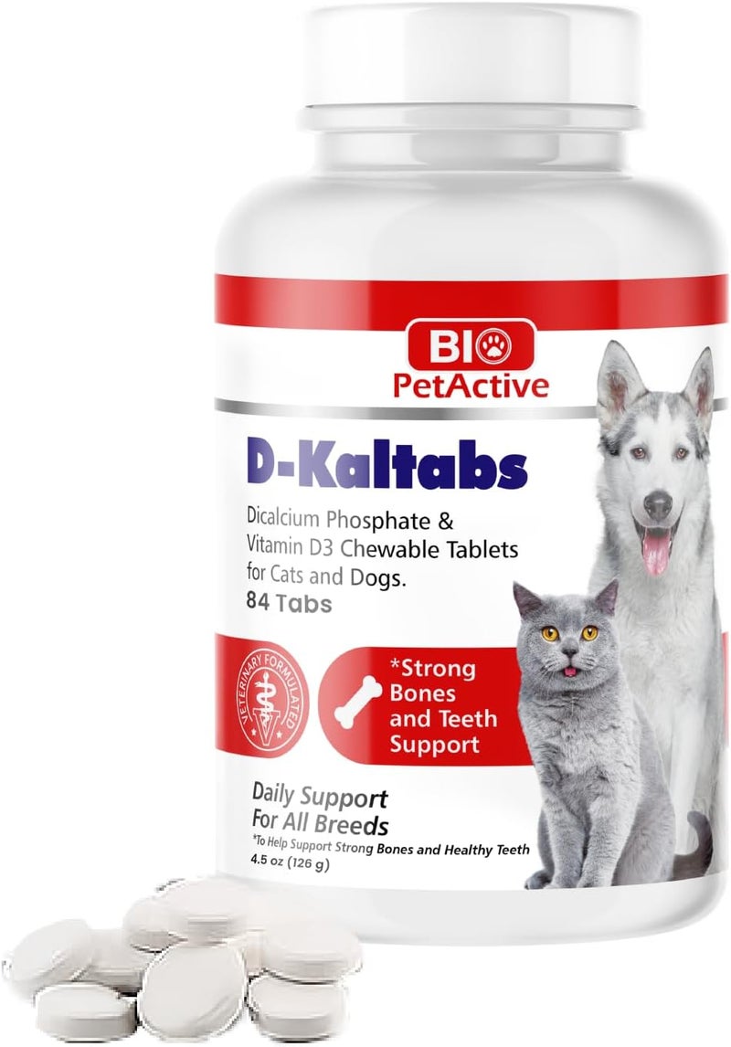 Bio PetActive Cat Chewable Tablets Bone & Teeth Support - 84 Tablets - Image 1