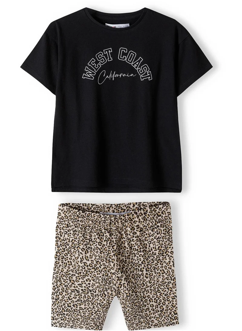 MINOTI Kids Girls T-Shirt And Cycle Short Set