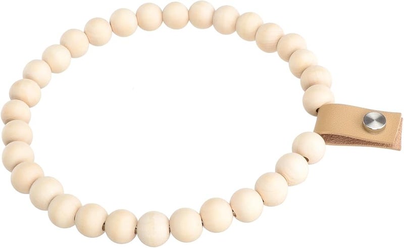 Farmhouse Wooden Bead Towel Rack Wall Mounted Bathroom Towel Holder Bohemian Decor - Image 1