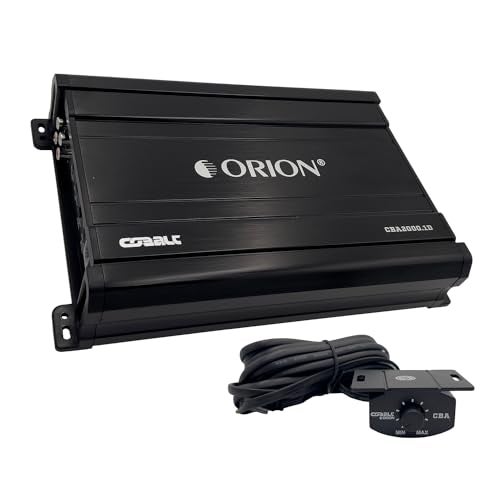 Orion Cobalt CBA2000.1D Monoblock 1-Channel Class D Amplifier for Car Subwoofer, 2000W, 2/4 Ohm Stable, Adjustable Low Pass & Subsonic Filter with Bass Boost, MOSFET Power Supply, Bass Knob Included - Image 1