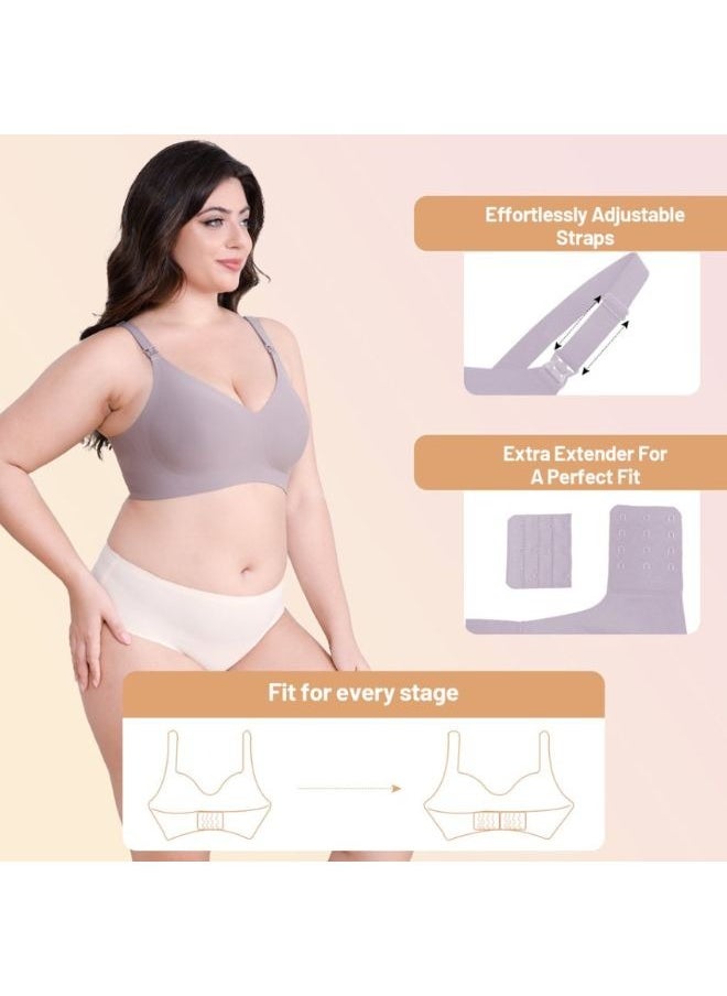 SEEDNUR SEEDNUR Classic Ultra Soft Seamless, Smooth and Wireless Women Nursing Bra Push Up Feeding Jelly Strip Technology, versatile for every occasion Pregnancy and Breastfeeding  - Image 2