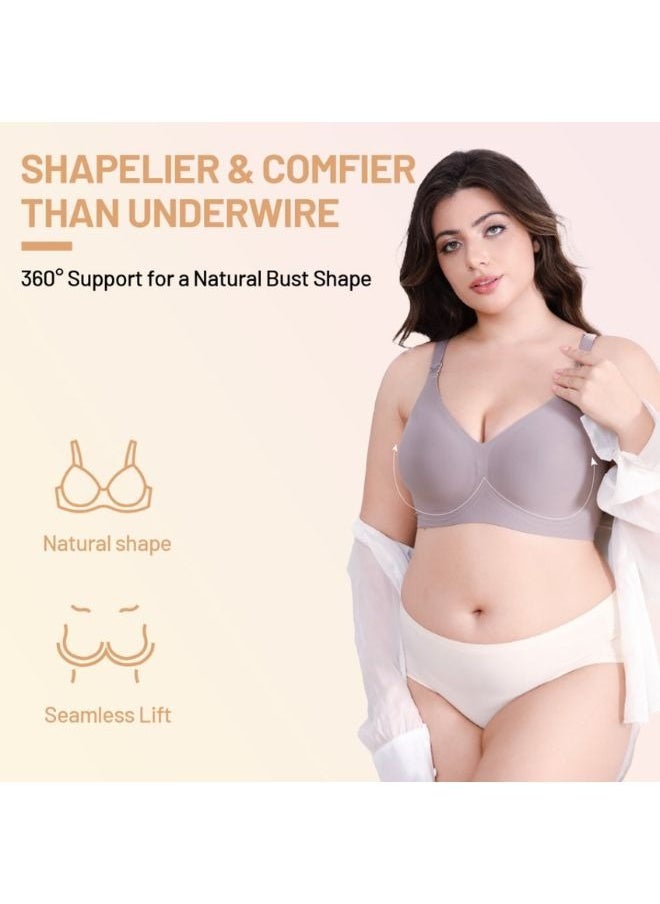 SEEDNUR SEEDNUR Classic Ultra Soft Seamless, Smooth and Wireless Women Nursing Bra Push Up Feeding Jelly Strip Technology, versatile for every occasion Pregnancy and Breastfeeding  - Image 3