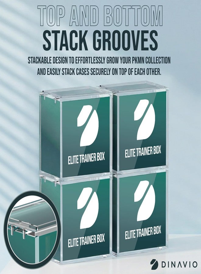Dinavio Crafthouse Elite Trainer Box Acrylic Display Case Stackable 3 Pack - 8mm + 5mm Ultra Thick Acrylic with N52 Strong Magnets - ETB Case Protector - Compatible with Elite Trainer Boxes (3 Pack) - Image 4