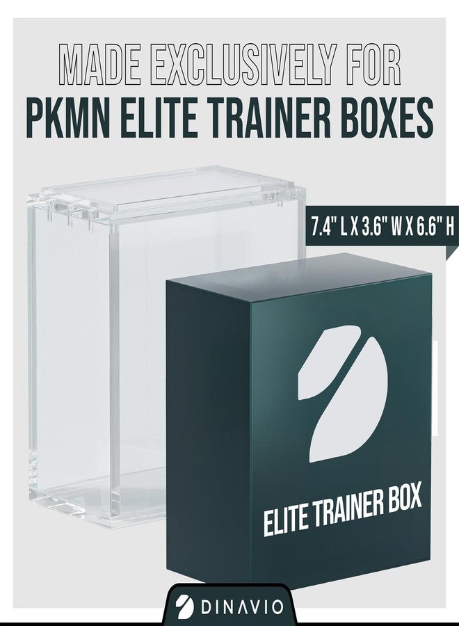 Dinavio Crafthouse Elite Trainer Box Acrylic Display Case Stackable 3 Pack - 8mm + 5mm Ultra Thick Acrylic with N52 Strong Magnets - ETB Case Protector - Compatible with Elite Trainer Boxes (3 Pack) - Image 2