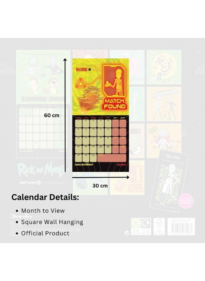 null - Official Rick And Morty Square Calendar 2025 - Image 1
