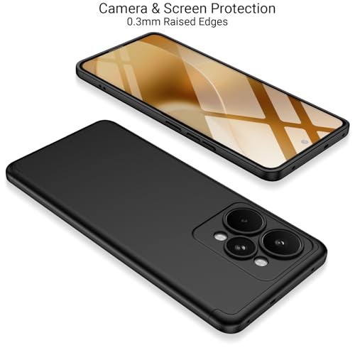 Kapa Double Dip Full 360 Protection Back Case Cover for Realme 15 Pro 5G (Black) - Image 3