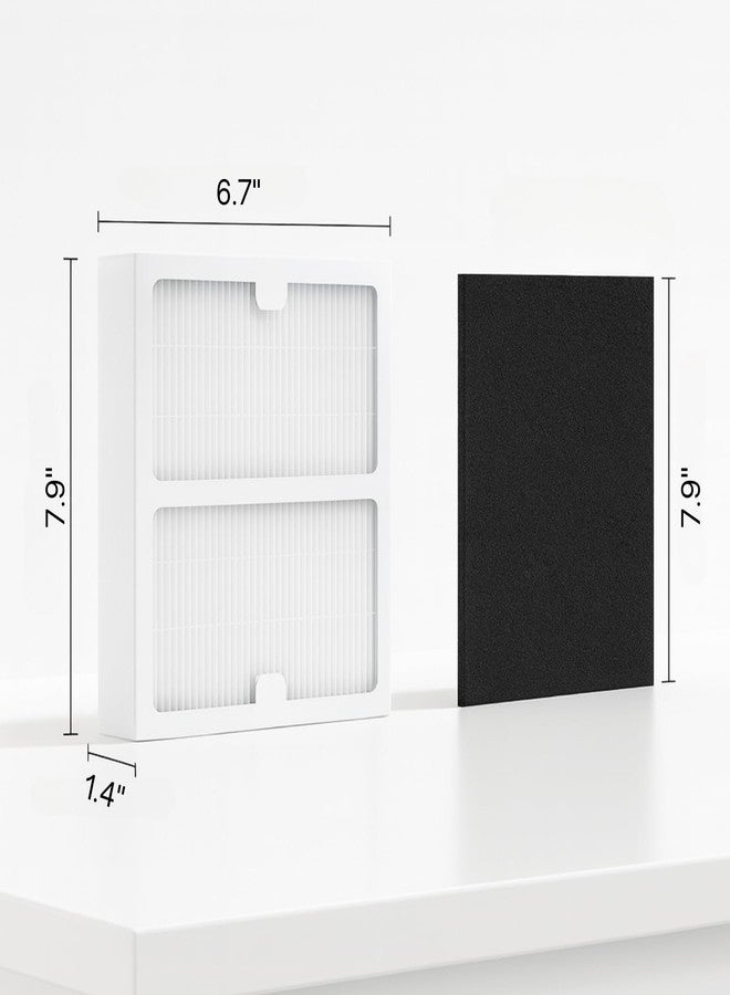 نيسبيرا مجموعة فلاتر الكربون HEPA البديلة Nispira IAF-H-100B متوافقة مع أجهزة تنقية الهواء Idylis B AC-2125، AC-2126، IAP-10-125، IAP-10-050، IAP-10-150، 4 مجموعات - Image 3