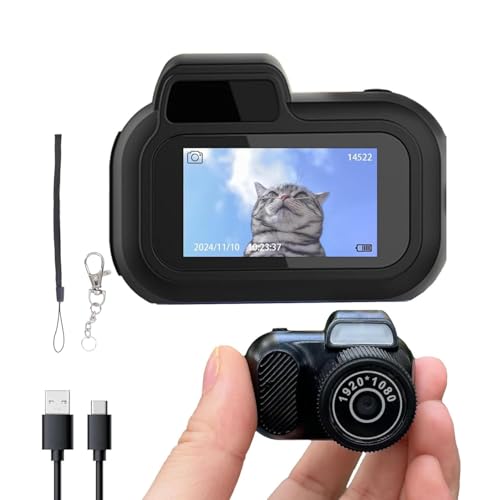 AiTechny Mini Digital 128 GB Camera, Spot Shooting, Compact, Small, LCD Display, Card, Monorreflexes, Portable Video Recorder, Operation, Keychain, Memory, Photography, Vlogging, - Image 1