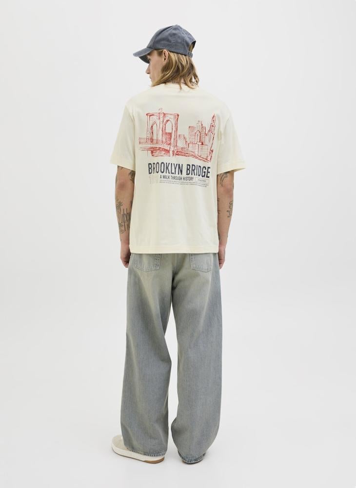 JACK & JONES Printed Crew Neck T-Shirt - Image 1