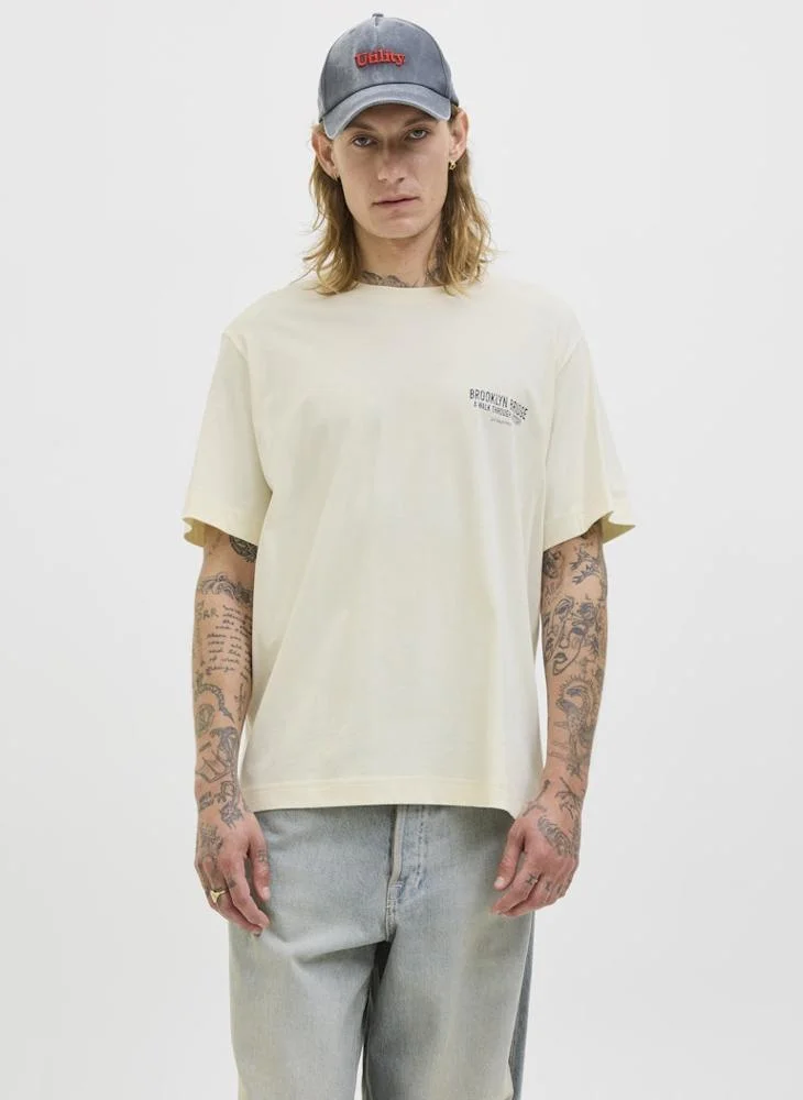 JACK & JONES Printed Crew Neck T-Shirt