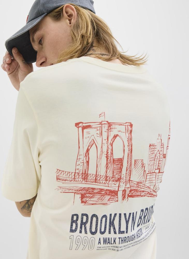 JACK & JONES Printed Crew Neck T-Shirt - Image 5