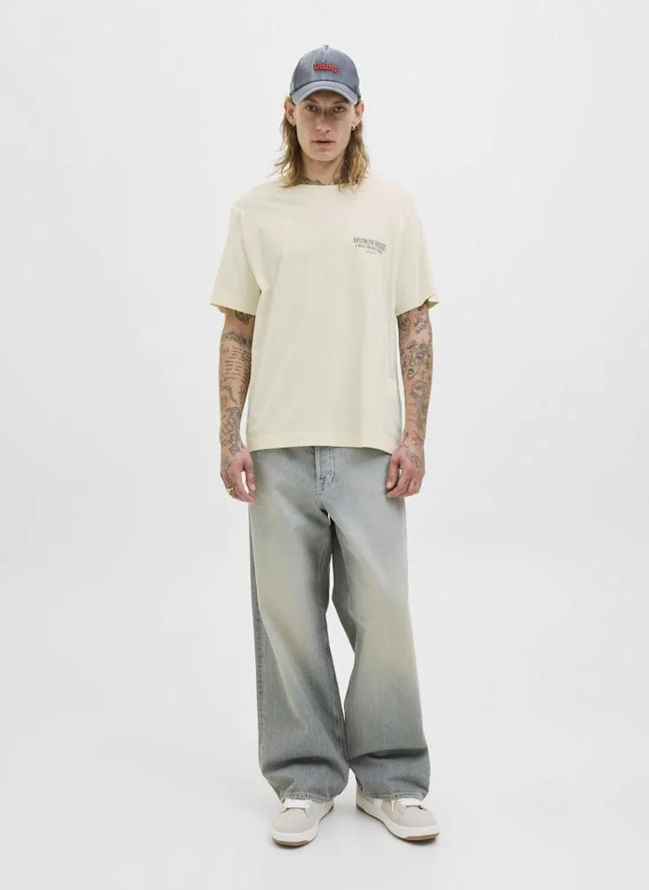 JACK & JONES Printed Crew Neck T-Shirt