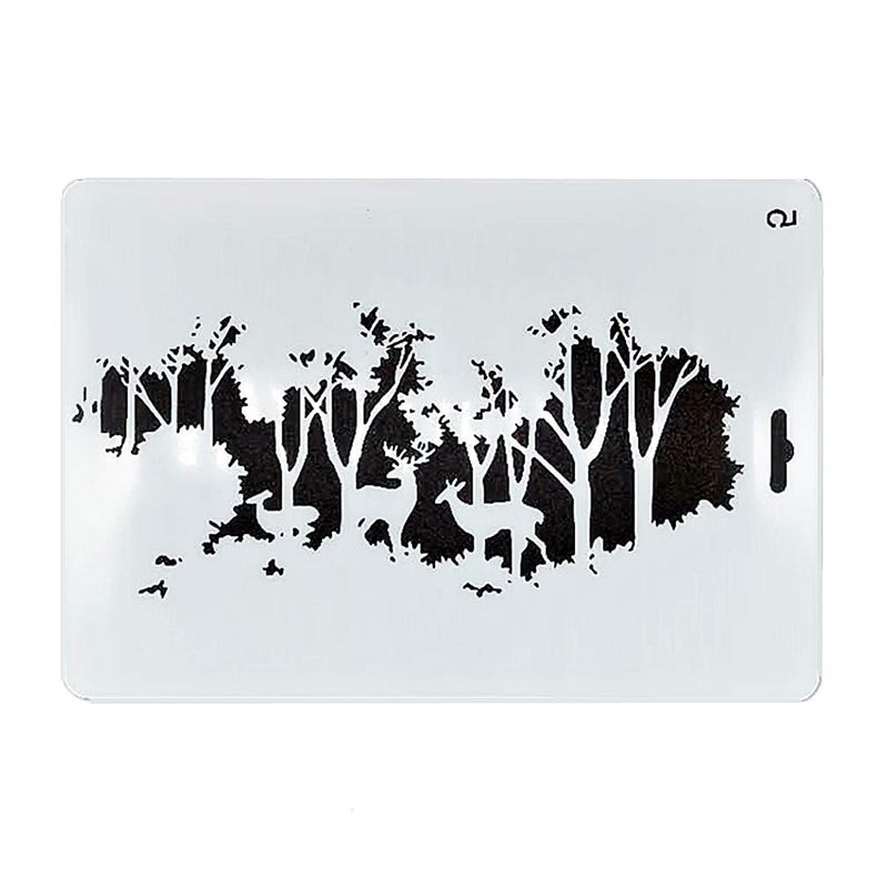 OBUY Christmas Tree and Deer DIY Craft Hollow Layering Stencils for Painting on Wood Fabric WallsDecorative Airbrush More  Reusable 688x 1023 inch Mylar Template