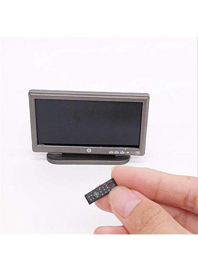 SXFSE - Doll House Tv 1:12 Scale Dollhouse Accessories Miniature Furniture Decor Model Kids Play Toy (Tv) - Image 1