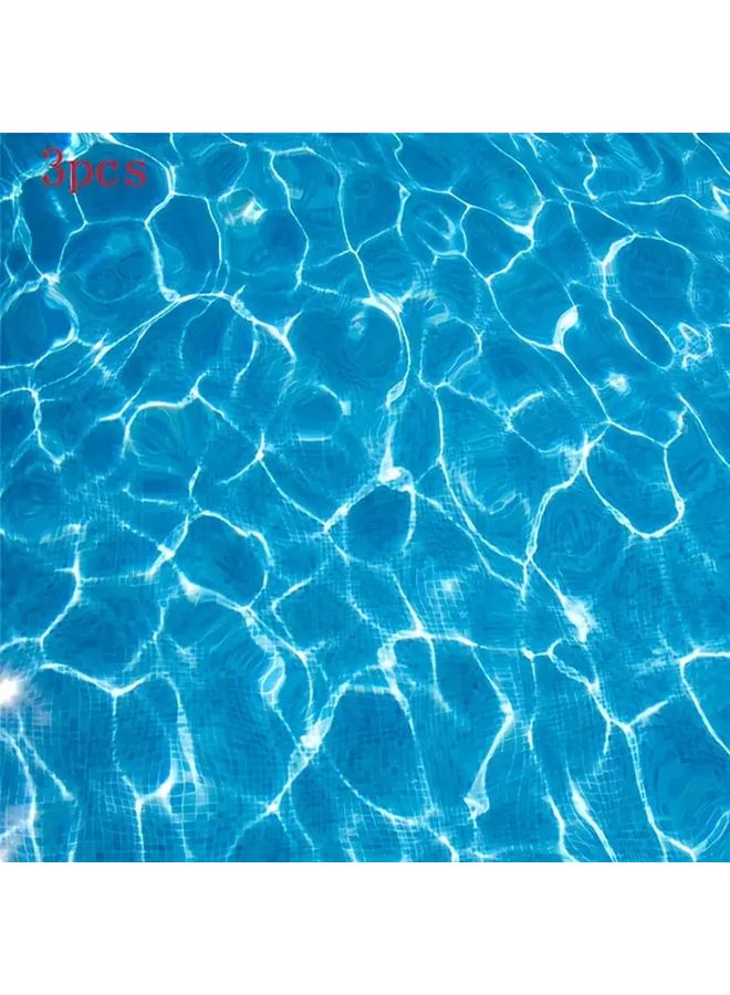 Light Blue Paper Water Pattern Stickers 3pcs For DIY Architectural Model Crafting - Image 5