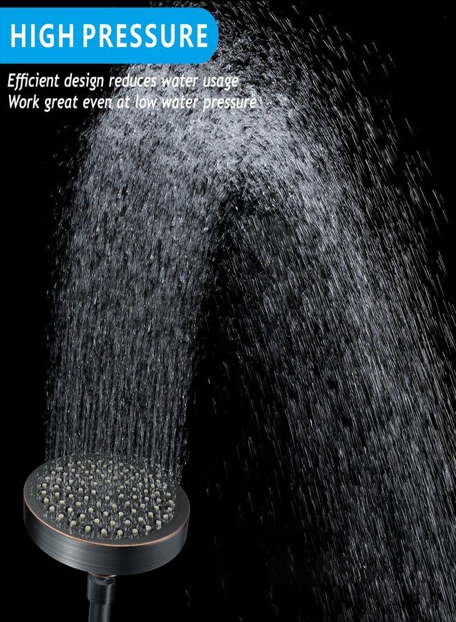 Nuodan High Pressure Rain Shower Head with Arm - High Flow Rainfall Showerhead - Luxury Modern Look - Pressure Boosting (6" Shower Head with 6" Arm, Oil Rubbed Bronze) - Image 2