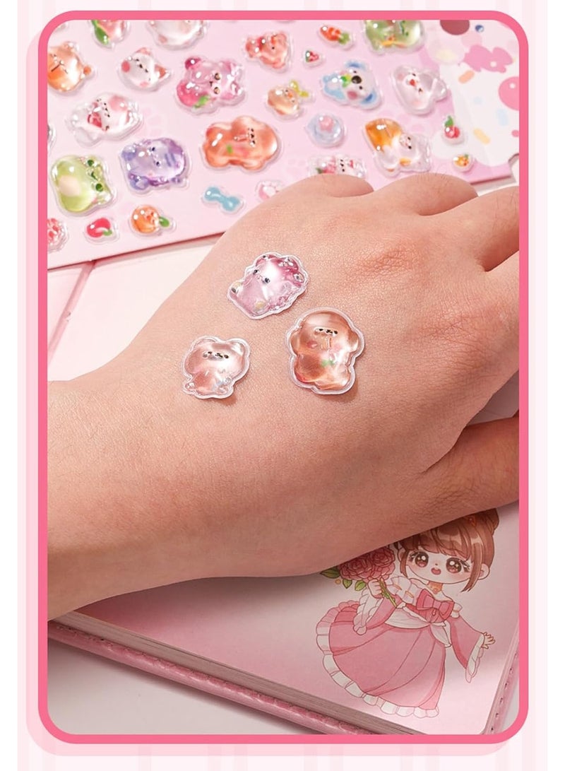 Beauenty 200 Pieces 3D Cartoon Sticker Sheet Cute Pattern Perfect Gift For Kids Classroom Rewards Scrapbook DIY 4 Sheets Total - Image 5