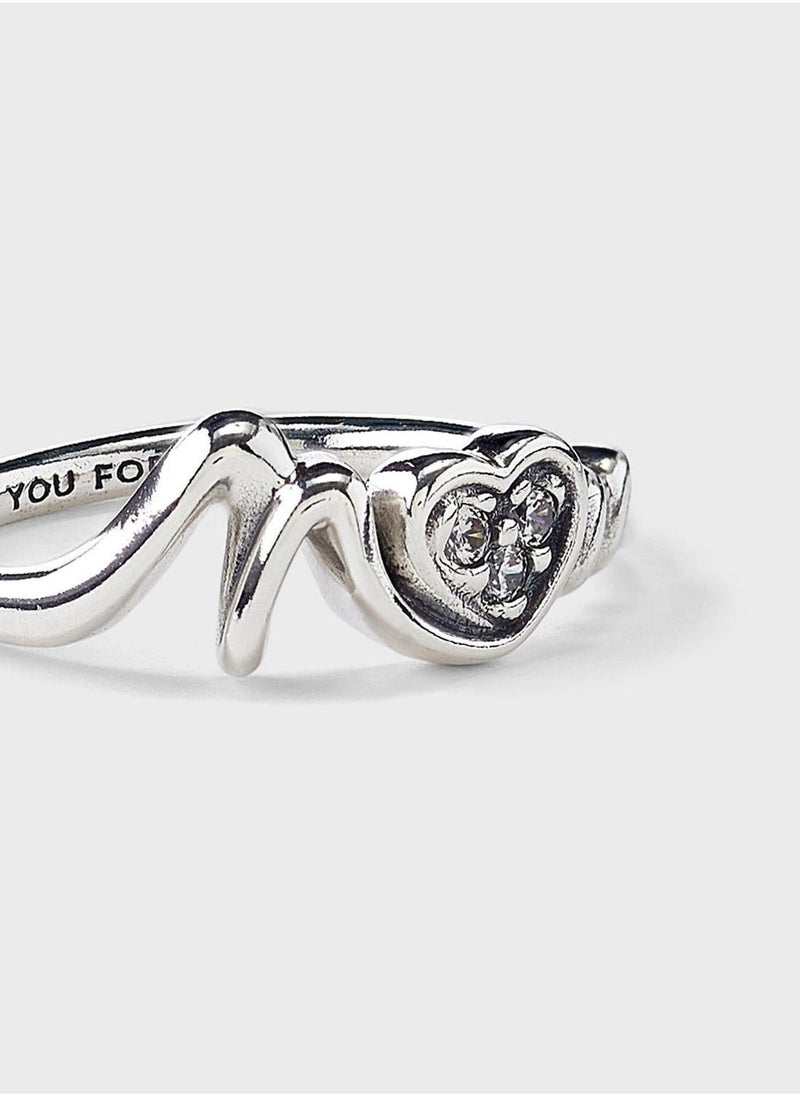 PANDORA Mum PavÃ© Heart Ring  - Image 4