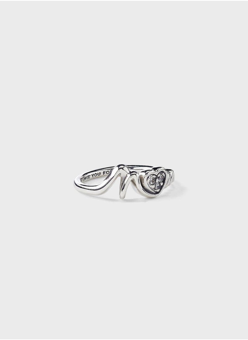 PANDORA Mum PavÃ© Heart Ring  - Image 1
