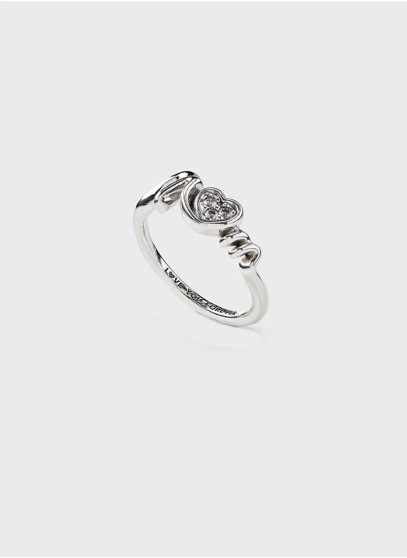 PANDORA  Mum Pavé Heart Ring for Women | Best Price UAE