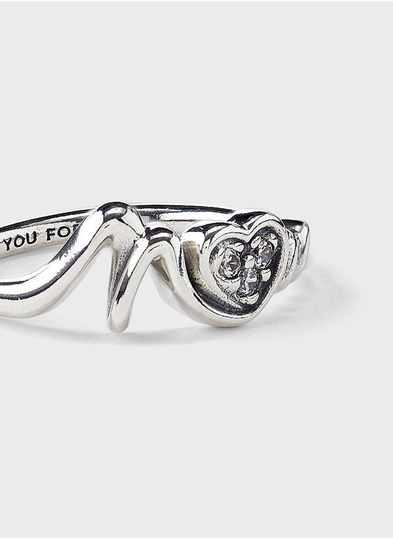 PANDORA Mum Pavé Heart Ring - Image 4