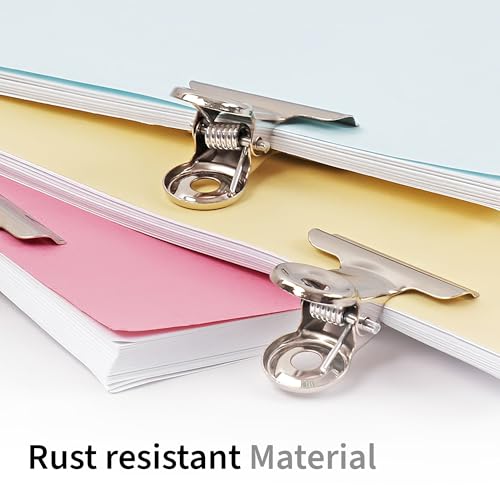 NUOVI 50mm Bulldog Clip-Silver | Heavy Duty, Durable & Anti-Rust Metal Clamp | Perfect for Holding Loose Papers | Ideal for School, Office & Home (Pack of 12) - Image 4