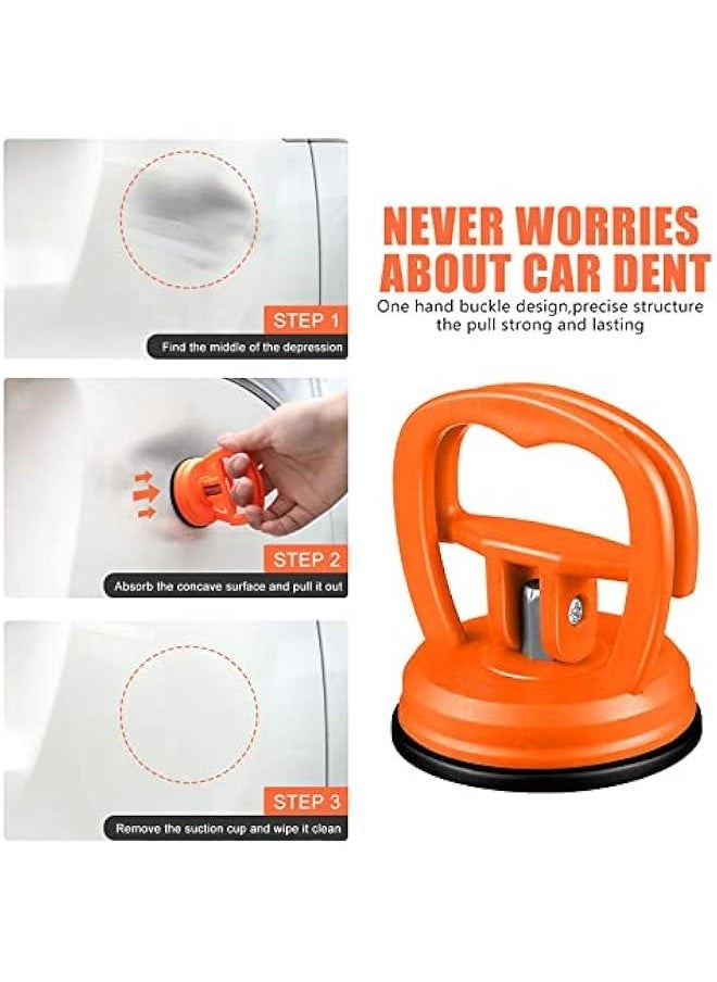 Car Dent Puller, 2PCS Car Dent Remover Tools for Car Dent Repair, Glass, Screen, Tiles & Objects Moving, Orange
