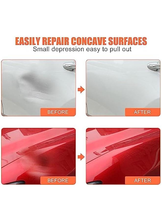 Car Dent Puller, 2PCS Car Dent Remover Tools for Car Dent Repair, Glass, Screen, Tiles & Objects Moving, Orange
