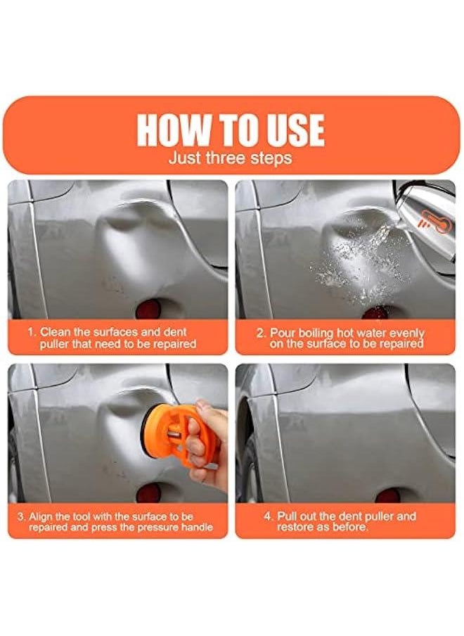 Car Dent Puller, 2PCS Car Dent Remover Tools for Car Dent Repair, Glass, Screen, Tiles & Objects Moving, Orange