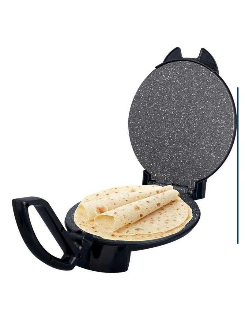 Generic MATSU 10-Inch Electric Roti Maker – 1200W High-Power Non-Stick Chapati Press with Durable Stainless Steel Body, Adjustable Temperature Control, Dual Indicator Lights for Power & Ready Status, Safety Lock, Easy Cleaning, and Instruction Manual – 220-240V Home Kitchen Appliance Perfect for UAE Kitchens  - Image 1