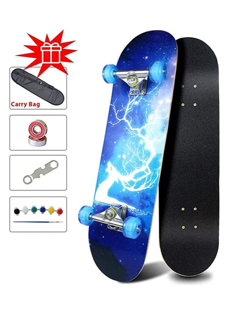 Standard Skateboards With Colorful Flashing Wheels For Beginners  - Image 2