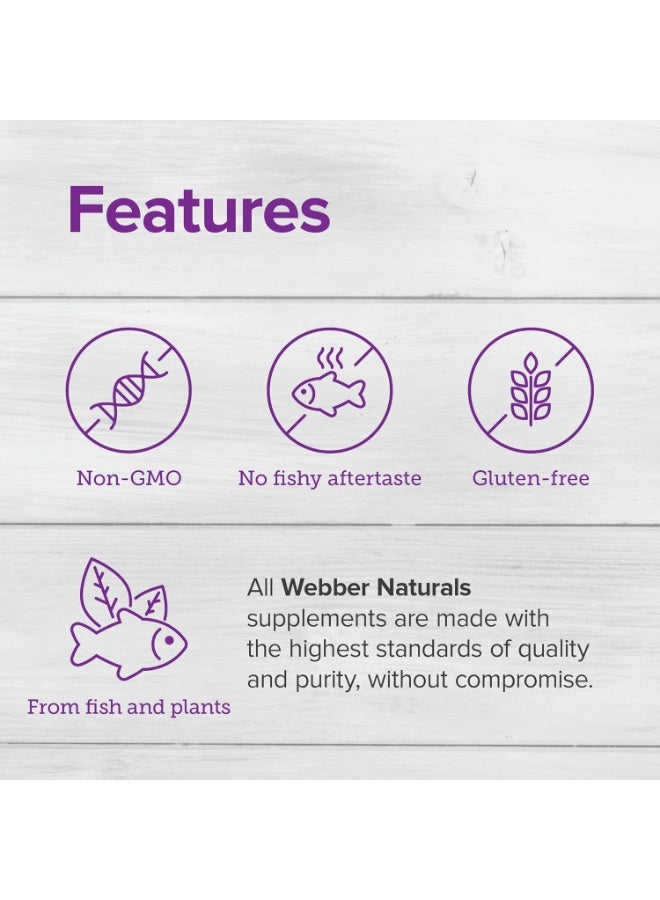 Webber Naturals Triple Omega 3-6-9, 2400 mg Fish Oil Per Serving, High Potency, 180 Softgels, No Fishy Aftertaste, Ultra-Purified, for Heart, Brain and Cardiovascular Health, Shellfish-Free - Image 2