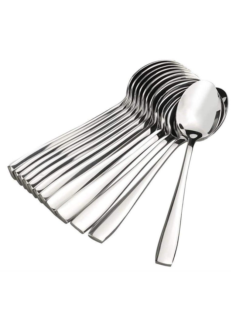 PMW Pmw Heavy Guage House Hold Feeding Spoons Pack of 12 Design Handle Steel Spoons 